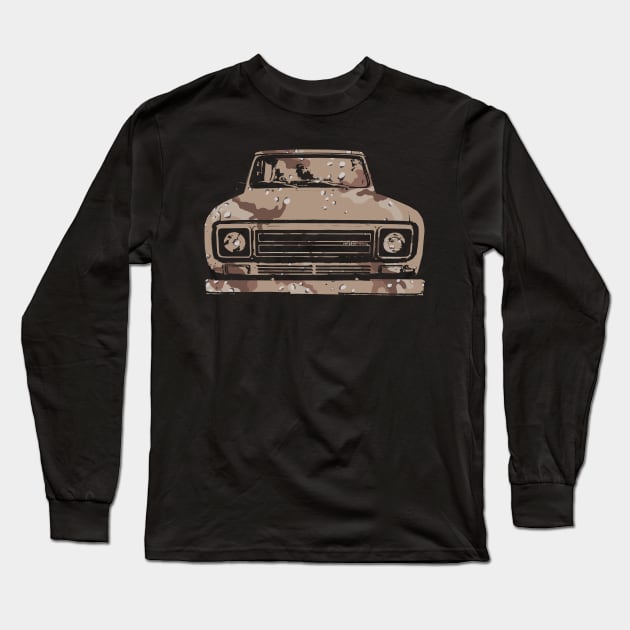 IH Scout II classic 4x4 truck 1979 desert camo Long Sleeve T-Shirt by soitwouldseem